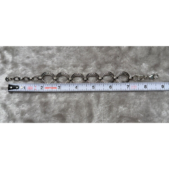 Brighton Hamlets Love Oval Link Silver Tone Adjustable Bracelet - Picture 3 of 4